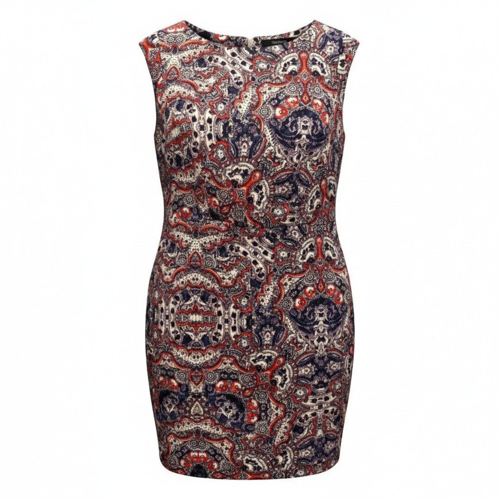 The Limited Dress Women 8 Multicolor Paisley Sheath Sleeveless V-Back Workwear